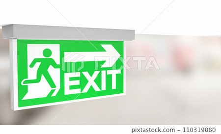 The exit sign for Background concept 3d rendering 110319080