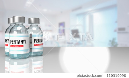The fentanyl for medicine or drug concept 3d rendering. The fentanyl for medicine or drug concept 3d rendering. 110319098