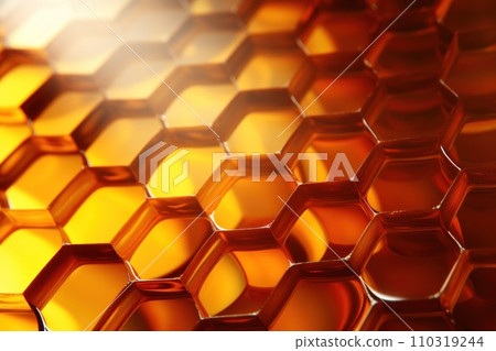 AI-generated content. Detailed illustration of honeycomb. Generative AI AI-generated content. Detailed illustration of honeycomb. Generative AI 110319244