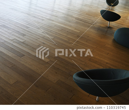 A group of chairs on a wood floor A group of chairs on a wood floor 110319745