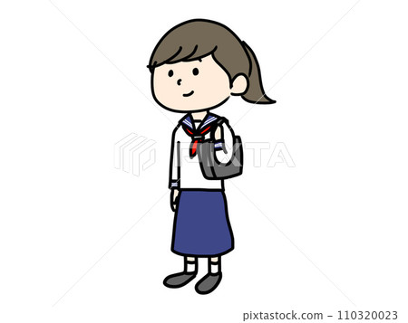 Illustration of a female student Illustration of a female student 110320023
