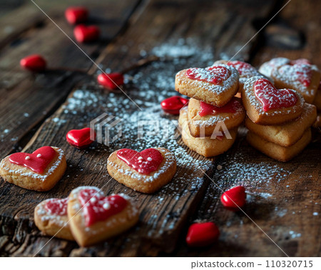 心形餅乾作為情人節和母親節的禮物 110320715