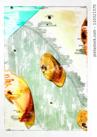 Sketch style bouldering bouldering wall wall wooden hold climbing gym bouldering gym 110321370