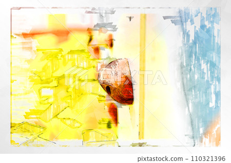 素描風格抱石抱石牆牆木抱攀岩健身房抱石健身房 110321396