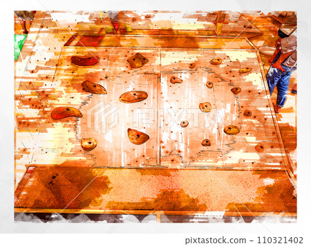 Sketch style bouldering bouldering wall wall wooden hold climbing gym bouldering gym 110321402