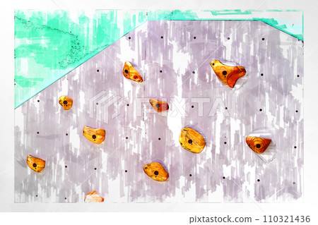 素描風格抱石抱石牆牆木抱攀岩健身房抱石健身房 110321436