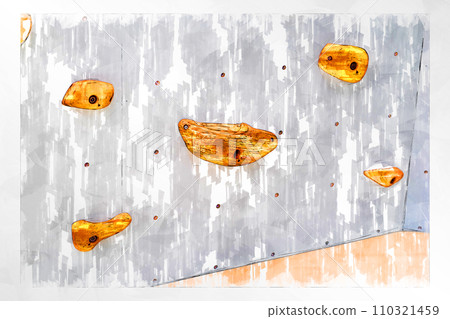 素描風格抱石抱石牆牆木抱攀岩健身房抱石健身房 110321459