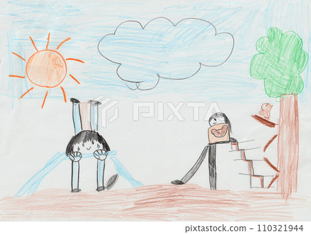 A child's drawing of a park A child's drawing of a park 110321944