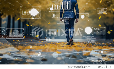 數字世界、DX 網絡安全、互聯網安全形象的成功商業領袖 110322107