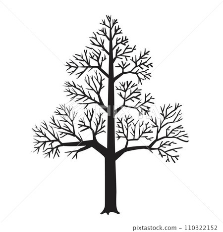 Leafless Tree Black silhouette 110322152