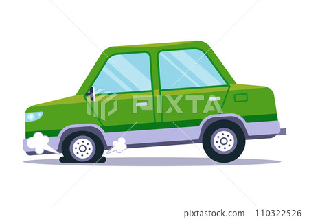 broken car wheel. flat tire. broken car wheel. flat tire. 110322526