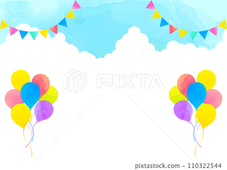 Festival watercolor style background material Festival watercolor style background material 110322544