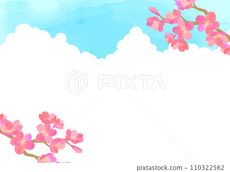 簡單的櫻花水彩風格背景素材 簡單的櫻花水彩風格背景素材 110322562