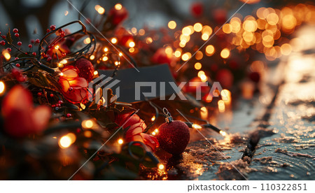 Small wooden banner with customizable space for text on beautiful valentine's day background Small wooden banner with customizable space for text on beautiful valentine's day background 110322851