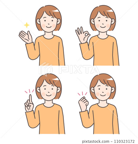 女性上半身姿勢套裝01 女性上半身姿勢套裝01 110323172