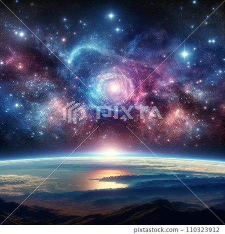 Starry sky seen from space 110323912