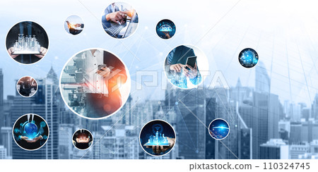 Communication technology , smart connection and people network technology kudos 110324745