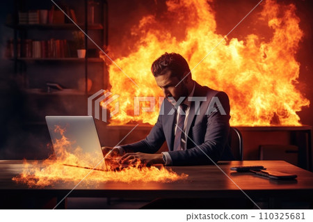 AI-generated content. Businessman with bad emotion without comeliness 110325681