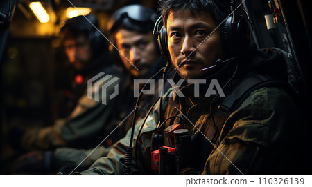 日本航空自衛隊飛行員乘坐直升機救援 日本航空自衛隊飛行員乘坐直升機救援 110326139