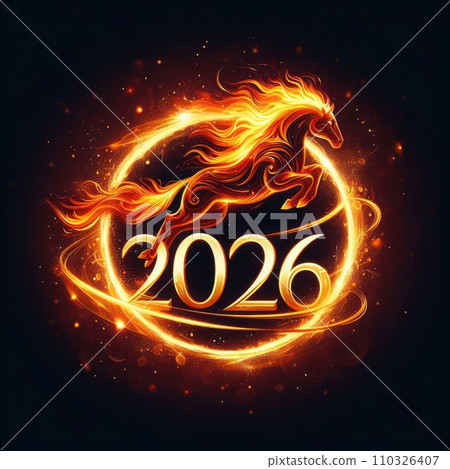 2026 Horse year theme  110326407