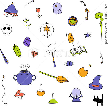 hand drawn magic set hand drawn magic set 110326925