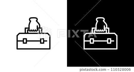 手上拿著工具箱的圖標 110328006