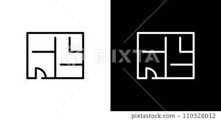 house floor plan icon 110328012