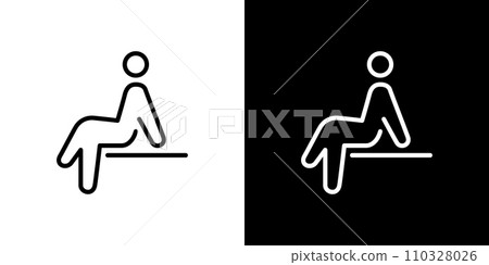 Relaxing person icon Relaxing person icon 110328026