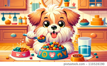 Cute dog eating Cute dog eating 110328190