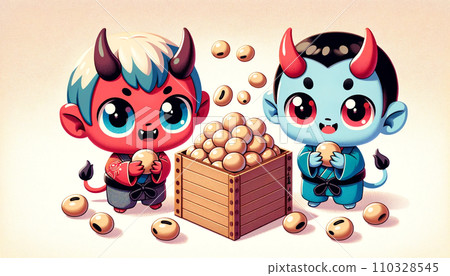 Oni are doing Setsubun 110328545