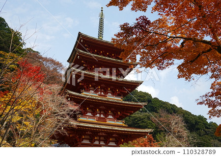 Japan Nara Hasedera Temple Five-storied Pagoda 110328789