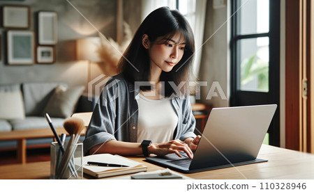 woman working from home woman working from home 110328946