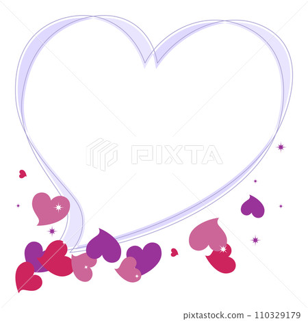 許多紫心勳章和一個簡單的心形框架 110329179