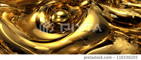 AI-generated content. Gold background or texture and gradients shadow. AI Generative. AI-generated content. Gold background or texture and gradients shadow. AI Generative. 110330205