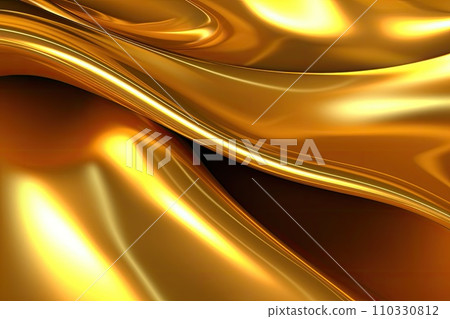 AI-generated content. Gold background or texture and gradients shadow. AI Generative. 110330812