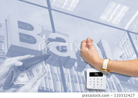 Pay by cash versus pay by watches online cocncept. Pay by cash versus pay by watches online cocncept. 110332427