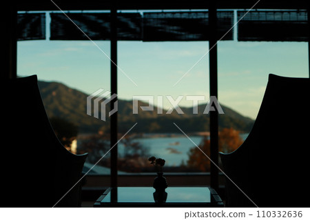 Scenery of a ryokan with a view of Itsukushima 110332636