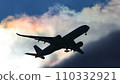 New Chitose Airport in winter_A350 landing aircraft 110332921