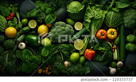Green fruits and vegetables Green fruits and vegetables 110333737