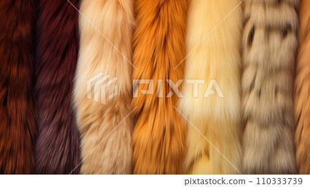 Multicolored fur texture. Multicolored fur texture. 110333739