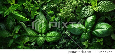 Close up of fresh herbs. 110333766