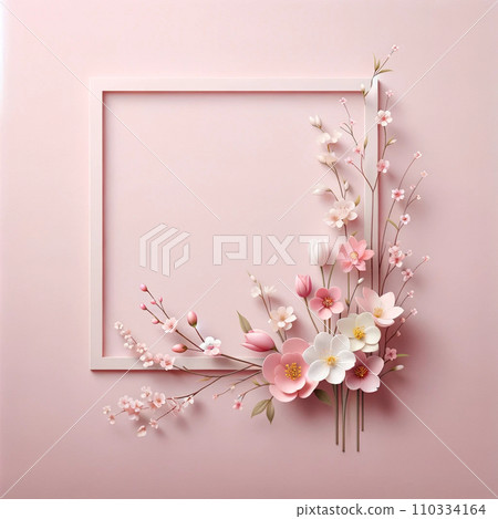 淺粉色背景上的簡單春花 淺粉色背景上的簡單春花 110334164