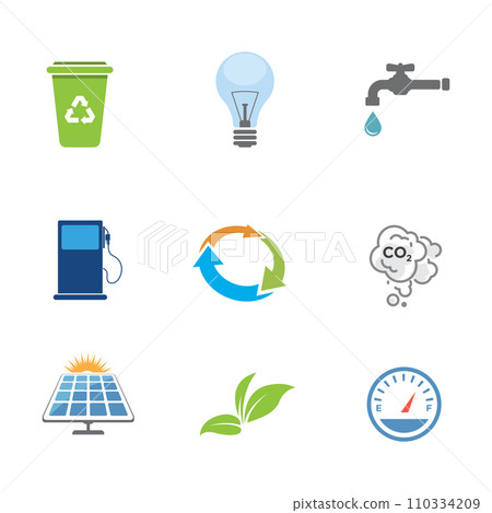 eco green energy  icon design illustration 110334209