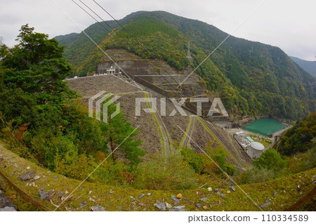 Yanase dam embankment Yanase dam embankment 110334589