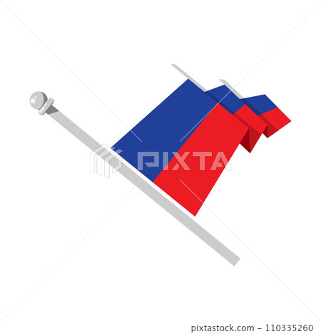 National flag of Russia in flat style isolated on white background, vector illustration National flag of Russia in flat style isolated on white background, vector illustration 110335260