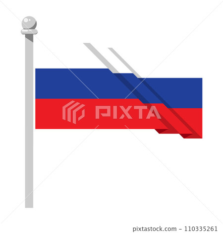 National flag of Russia in flat style isolated on white background, vector illustration National flag of Russia in flat style isolated on white background, vector illustration 110335261