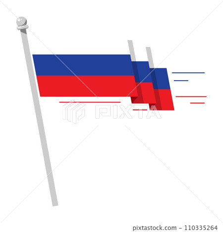 National flag of Russia in flat style isolated on white background, vector illustration National flag of Russia in flat style isolated on white background, vector illustration 110335264