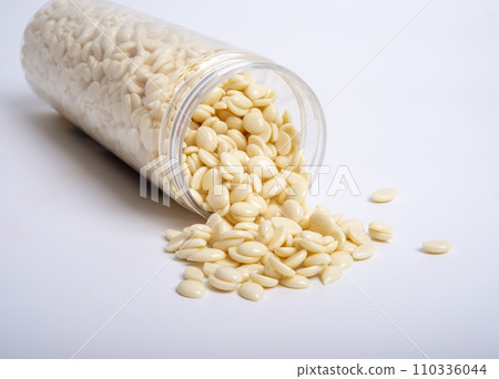 spa wax for depilation in granular form on the white background 110336044