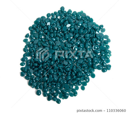 spa wax for depilation in granular form on the white background spa wax for depilation in granular form on the white background 110336060
