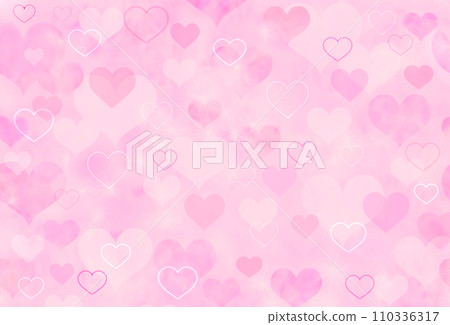 心形圖案背景水彩 110336317